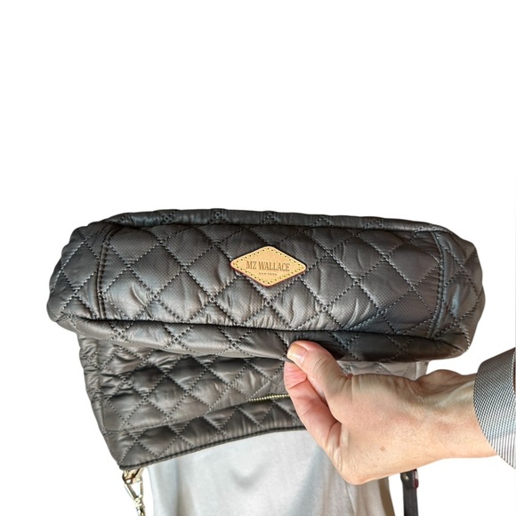 MZ Wallace Crosby Hobo Quilted Black Crossbody Bag Magnet color - Picture 2 of 7